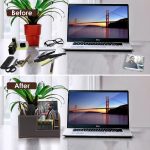 TooCust Leather Office Desk Organizer with Drawer, Multi-function Office Supplies for Desk Top Organizer,Black Mens Desk Accessories,Teacher Desk Organizer for Pen Pencil Holders and Organizers - Image 5
